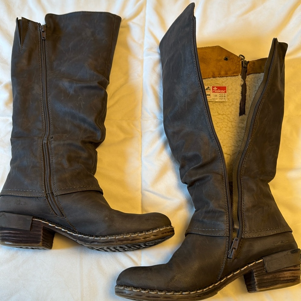 Rieker leather gray waterproof size 38